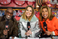 Al Roker, Savannah Guthrie, an Hoda Kotb hosting NBC's broadcast of the 2024 Macy's Thanksgiving Day Parade