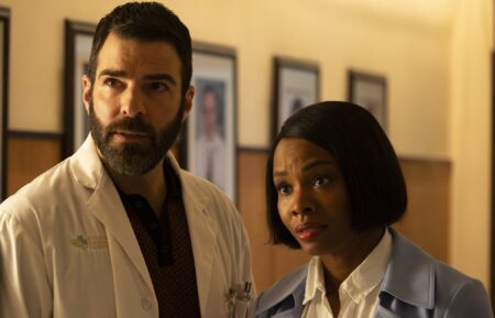 Zachary Quinto as Dr. Oliver Wolf, Tamberla Perry as Dr. Carol Pierce — 'Brilliant Minds' Season 1 Episode 4 