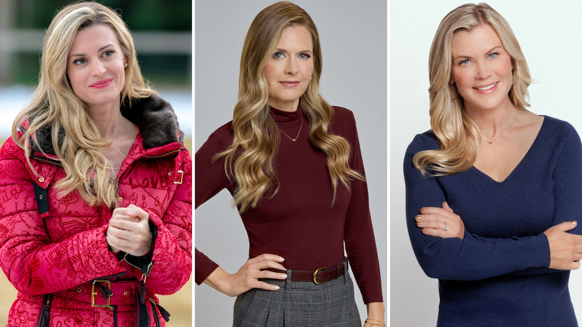 Brooke D'Orsay in 'Miss Christmas,' Maggie Lawson in 'Sugarplummed,' and Alison Sweeney in 'This Time Each Year'