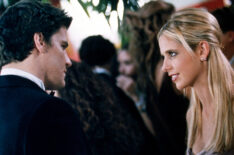 David Boreanaz as Angel and Sarah Michelle Gellar as Buffy Summers in 'Buffy the Vampire Slayer'