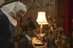 Sister Monica Joan (Judy Parfitt) Colette Corrigan (Francesca Fullilove) Angela Turner (Alice Brown) in the 2024 'Call the Midwife' Holiday Special