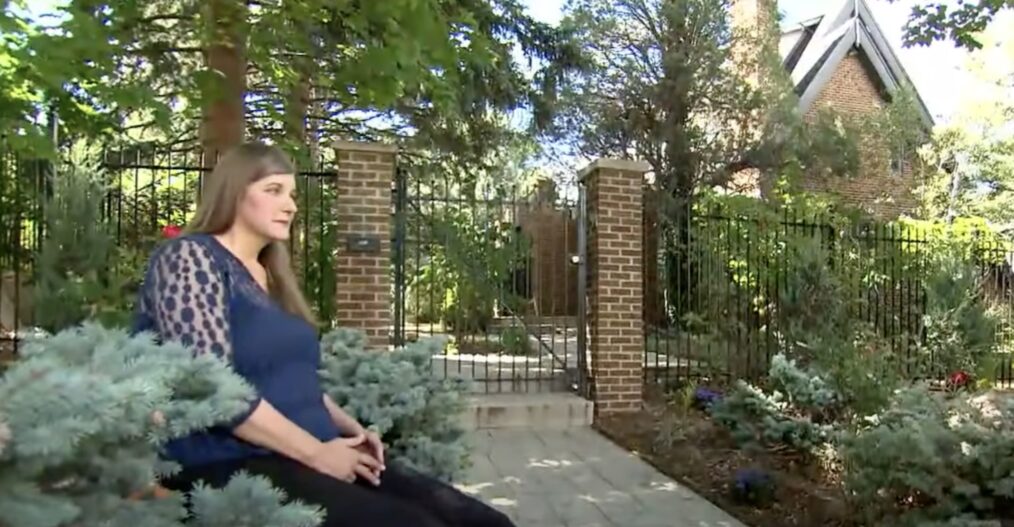 Carol Milner outside Ramsey home