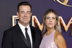 Carson Daly and Siri Pinter attend the 76th Primetime Emmy Awards at Peacock Theater on September 15, 2024 in Los Angeles, California.