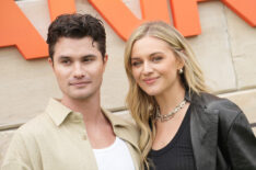 Chase Stokes and Kelsea Ballerini attend Netflix's POGUELANDIA Celebrating 'Outer Banks' Season 4 Part 2 on November 02, 2024 in Santa Monica, California.