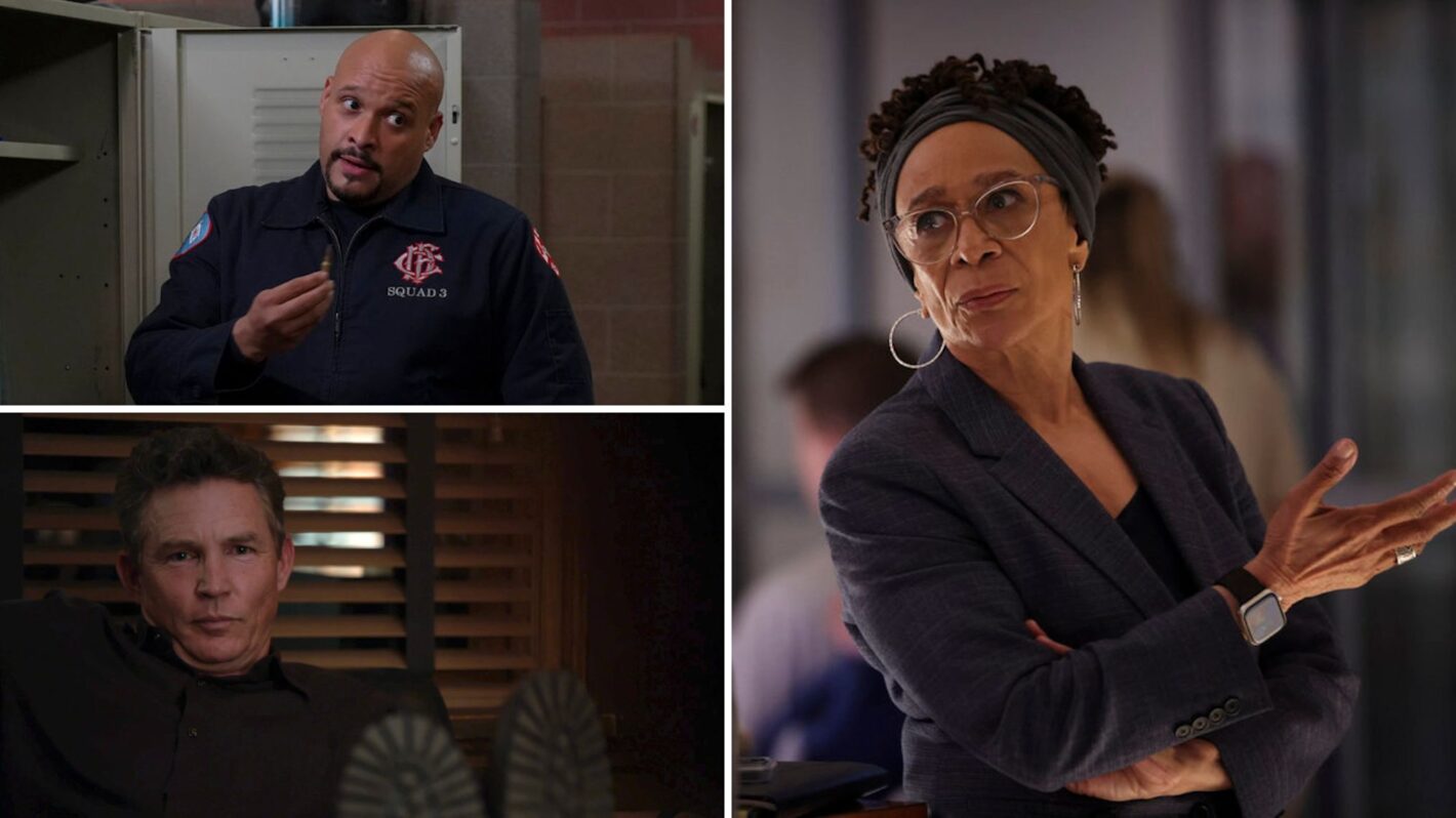 Joe Minoso as Joe Cruz — 'Chicago Fire,' Shawn Hatosy as Reid — 'Chicago P.D.,' and S. Epatha Merkerson as Sharon Goodwin — 'Chicago Med'