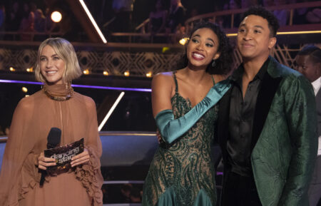 Julianne Hough, Chandler Kinney, and Brandon Armstrong in the 'Dancing With the Stars' Season 33 semi-finals