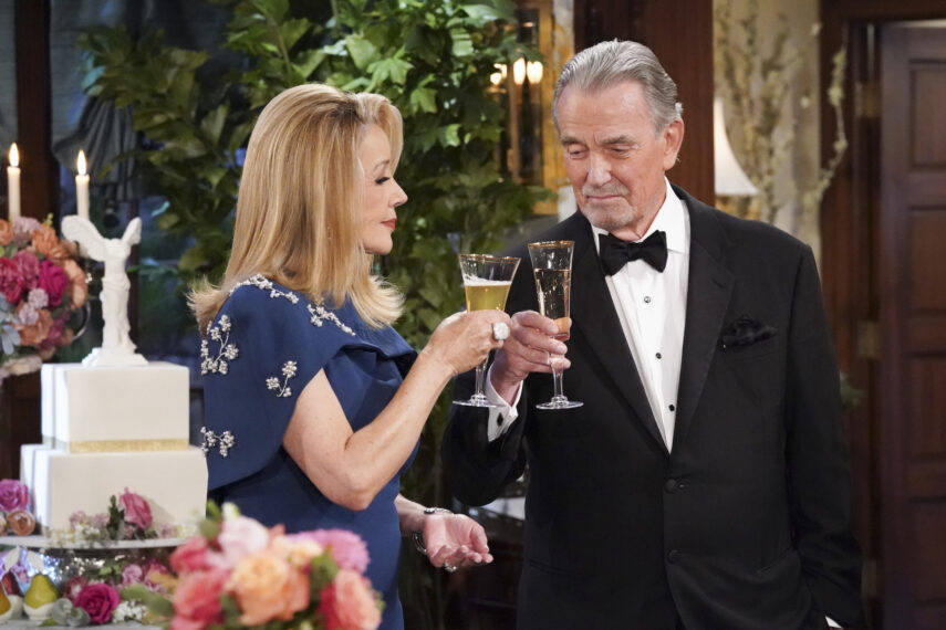 Melody Thomas Scott as Nikki Newman and Eric Braeden as Victor Newman on 'Young and the Restless'