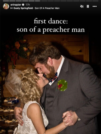 Erin and Ben Napier dancing on their wedding day