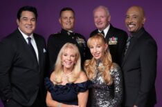 Dean Cain, Len Anderson IV, Laura McKenzie, Elizabeth Stanton, James Laster, and Montel Williams at the 2024 Family Film and TV Awards