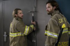 Max Thieriot as Bode Leone and Jared Padalecki as Camden Casey — 'Fire Country' Season 3 Episode 7 'False Alarm'