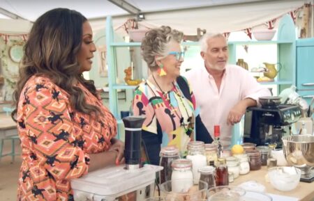 Alison Hammon, Prue Leith and Paul Hollywood on GBBO