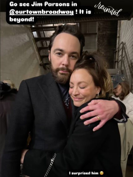 Jim Parsons and Kaley Cuoco reuniting at his Broadway production of 'Our Town'