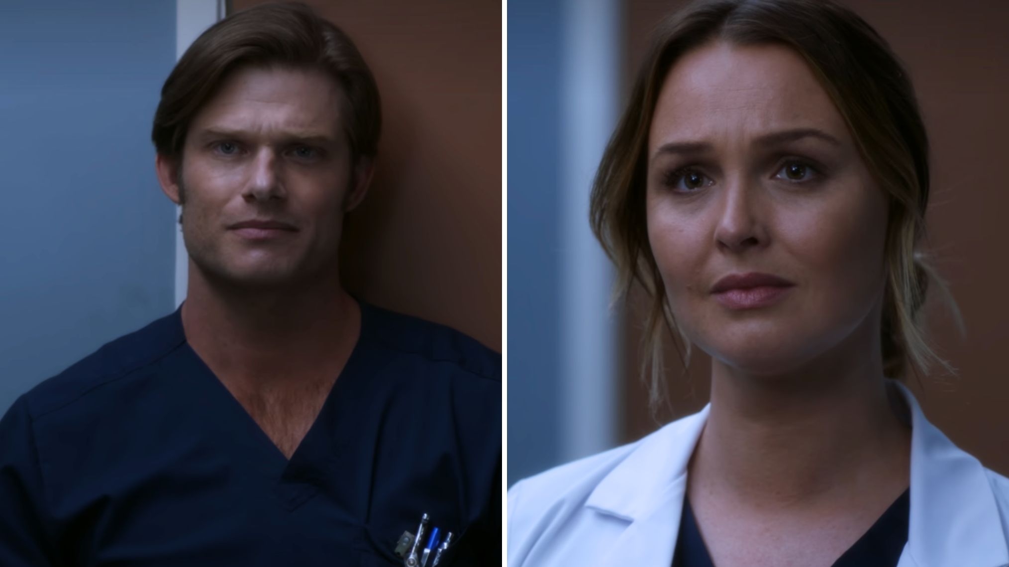 Camilla Luddington and Chris Carmack as Jo and Link in 'Grey's Anatomy' Season 18