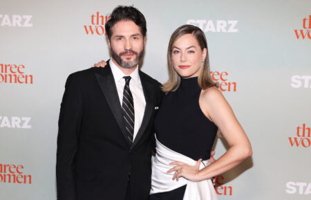 John Patrick Amedori and Annika Noelle attend STARZ's 