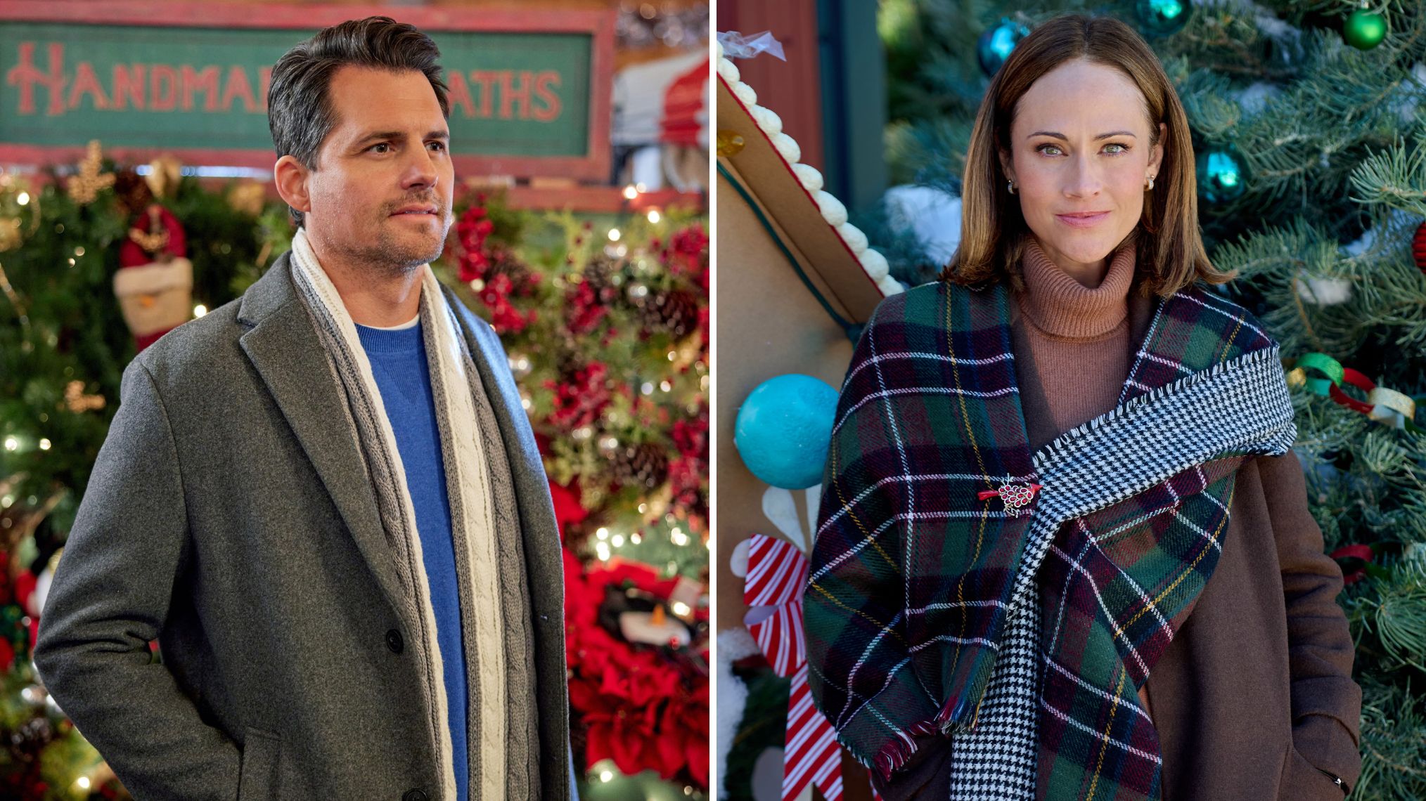 Kristoffer Polaha in 'We Wish You a Married Christmas,' Nikki Deloach in 'Our Holiday Story'