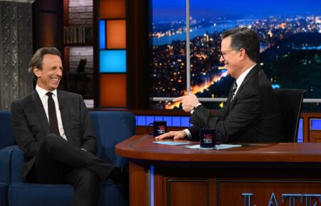 Seth Meyers and Stephen Colbert for 'The Late Show With Stephen Colbert'