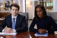 Jason Ritter as Julian Markston and Skye P. Marshall as Olympia Lawrence in 'Matlock' Season 1 Episode 6 - 'Sixteen Steps'