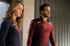 Melissa Benoist and Chris Wood in 'Supergirl.'