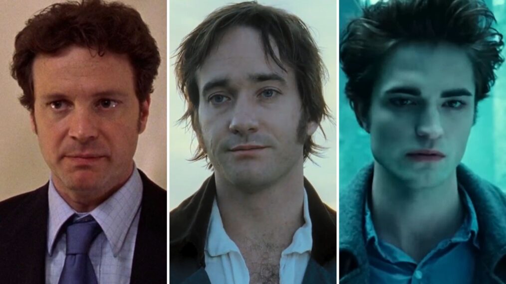 Colin Firth as Mark Darcy, Matthew Macfadyen as Mr. Darcy, and Robert Pattinson as Edward Cullen