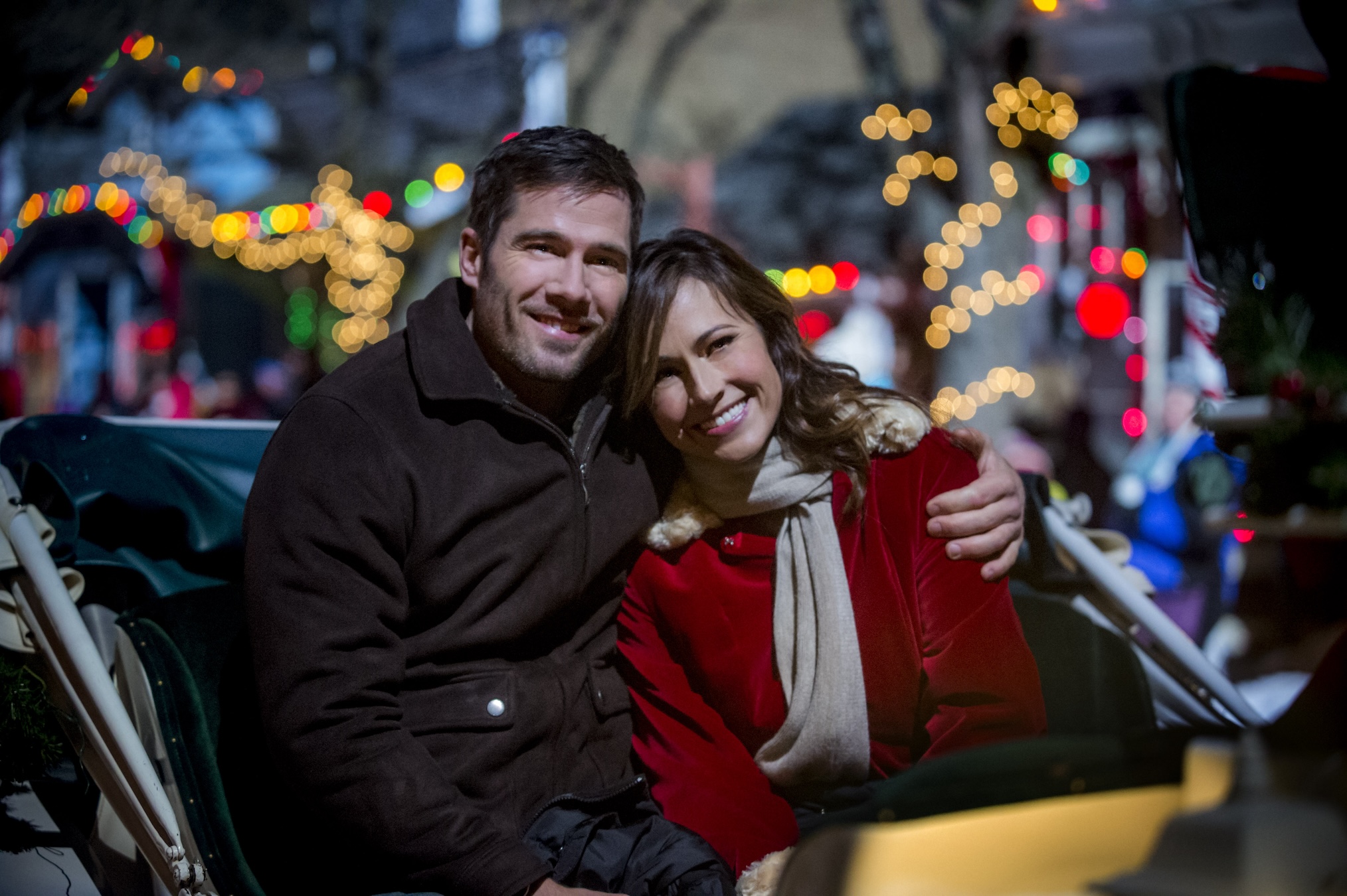 Luke Macfarlane, Nikki Deloach in 'Christmas Land'