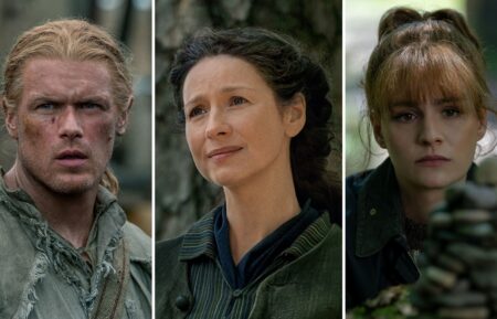 Sam Heughan, Caitriona Balfe, and Sophie Skelton in 'Outlander' Season 7