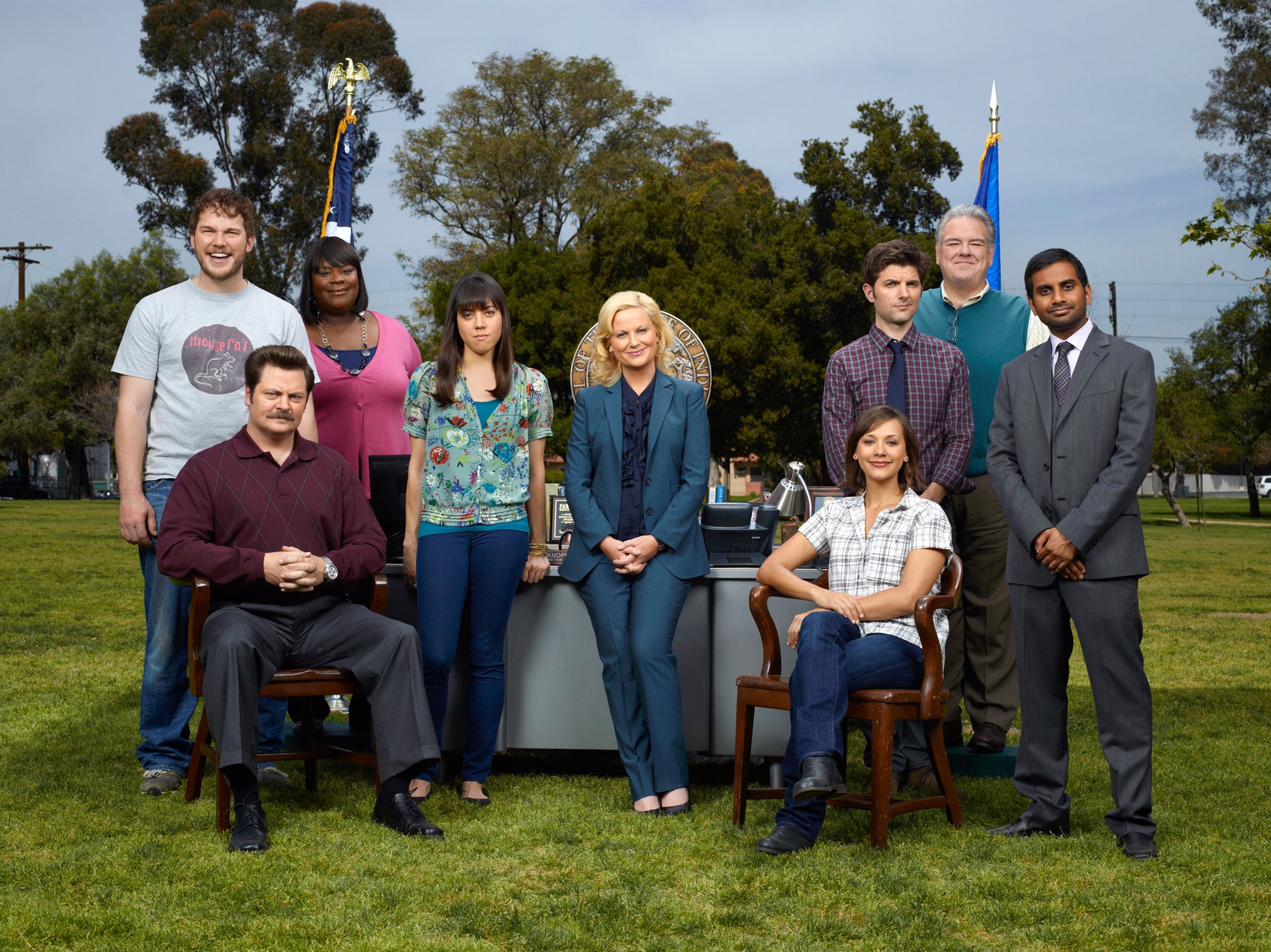 Chris Pratt, Nick Offerman, Retta, Aubrey Plaza, Amy Poehler, Rashida Jones, Adam Scott, Jim O'Heir, and Aziz Ansari for 'Parks and Recreation' 