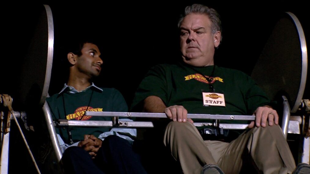 Aziz Ansari and Jim O'Heir in 'Parks and Recreation'