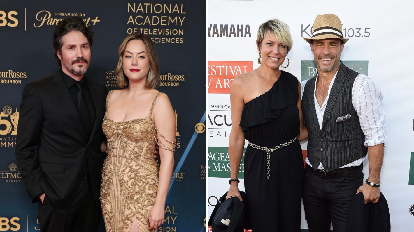 ohn Patrick Amedori and Annika Noelle attend the 51st annual Daytime Emmys Awards at The Westin Bonaventure Hotel & Suites, Los Angeles on June 07, 2024 in Los Angeles, California / Arianne Zucker and Shawn Christian arrive at the Festival of Arts Celebrity Benefit Event on August 25, 2018 in Laguna Beach, California.