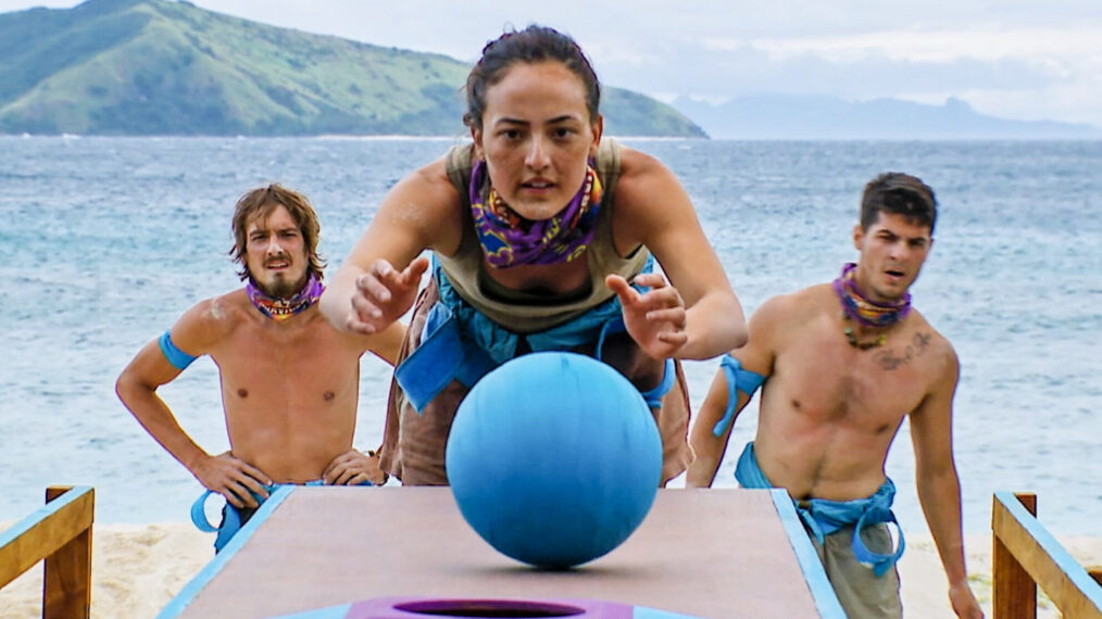 Kyle Ostwald, Rachel LaMont, and Sam Phalen in 'Survivor' Season 47 Episode 10 - 'Loyal to the Soil'