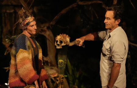 Sierra Wright and Jeff Probst in 'Survivor' Season 47 Episode 9 - 'He's All That'