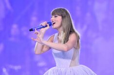 Taylor Swift performs onstage during 'Taylor Swift | The Eras Tour' at Johan Cruijff Arena on July 04, 2024 in Amsterdam, Netherlands.