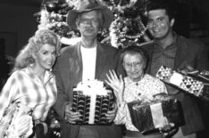 Donna Douglas, Buddy Ebsen, Irene Ryan, and Max Baer in 'The Beverly Hillbillies'