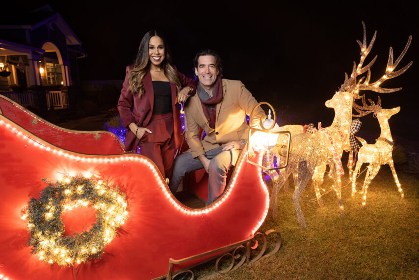 Taniya Nayak and Carter Oosterhouse in ABC's 'The Great Christmas Light Fight'