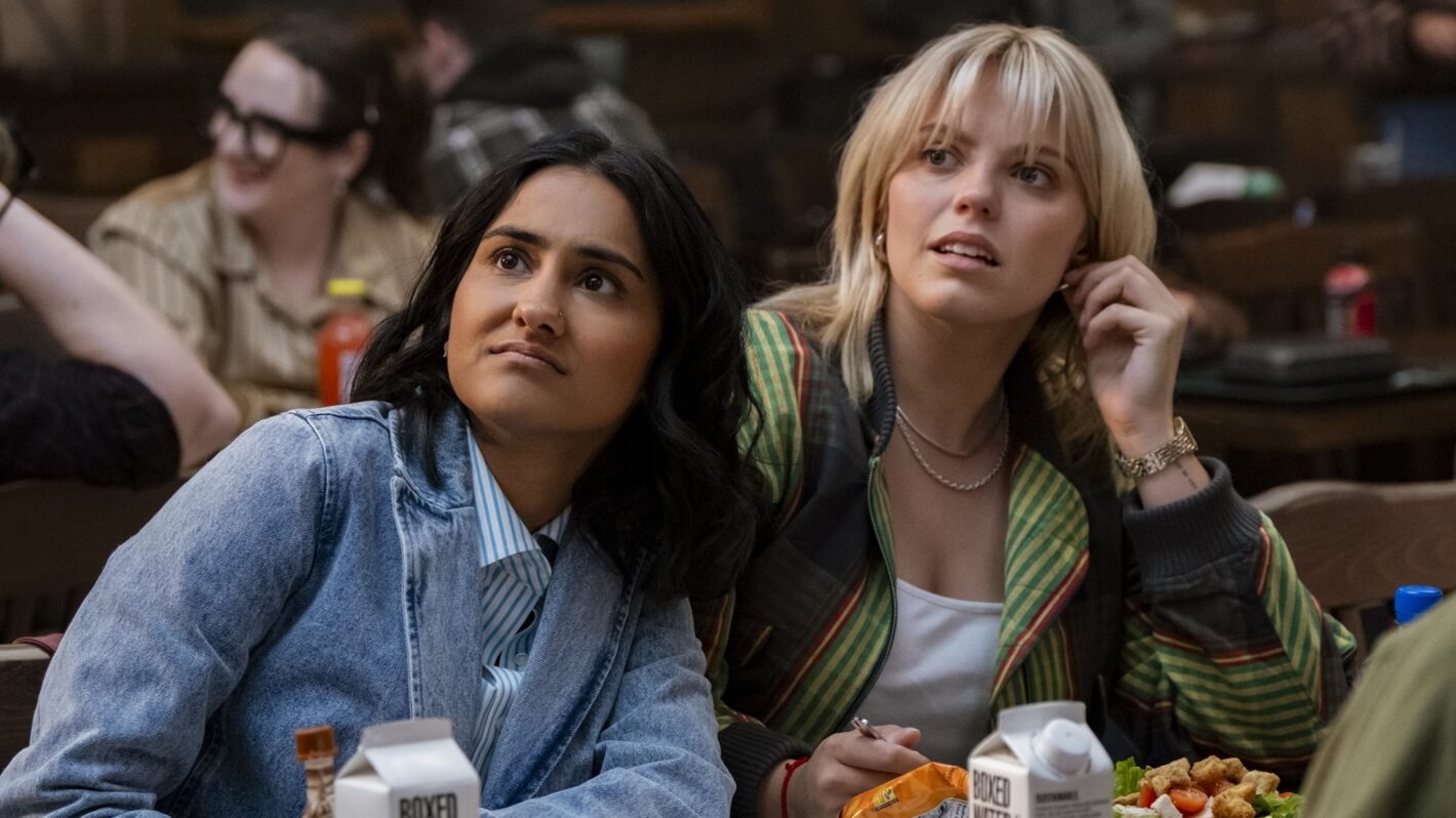 Amrit Kaur and Renee Rapp in 'The Sex Lives of College Girls' Season 3