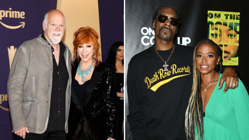 Rex Linn and Reba McEntire at the the 59th Academy of Country Music Awards at Omni Frisco Hotel at The Star on May 16, 2024 in Frisco, Texas; Snoop Dogg and Shante Broadus attend the screening of Paramount+'s 