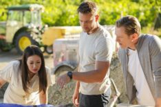 Fiona Rene as Reenie Greene, Justin Hartley as Colter Shaw and Neil Jackson as William Locke — 'Tracker' Season 2 Episode 4 'Noble Rot'