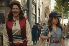 D'Arcy Carden and Abbi Jacobson in A League of Their Own