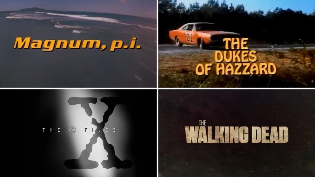 'Magnum, P.I.,' 'The Dukes of Hazzard,' 'The X-Files,' and 'The Walking Dead' title cards