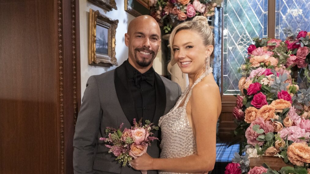 Bryton James as Devon Hamilton and Melissa Ordway as Abby Rayburn in The Young and the Restless