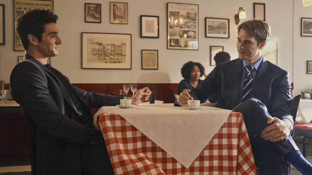 Nicholas Galitzine and Taylor Zakhar Perez in 'Red, White & Royal Blue'