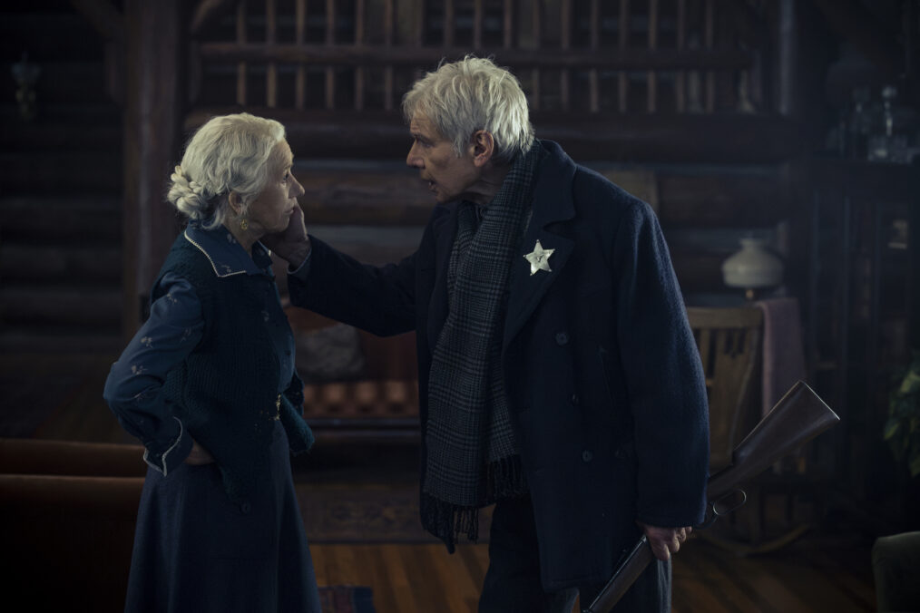 Helen Mirren as Cara Dutton and Harrison Ford as Jacob Dutton in '1923' Season 2 Episode 1