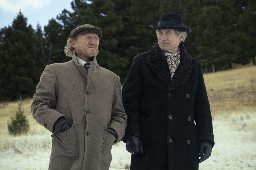 Jerome Flynn as Banner Creighton and Timothy Dalton as Donald Whitfield in '1923' Season 2 Episode 1