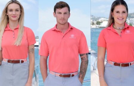 Diana Cruz, Chase Lemacks, and Danni Warren in Below Deck Sailing Yacht