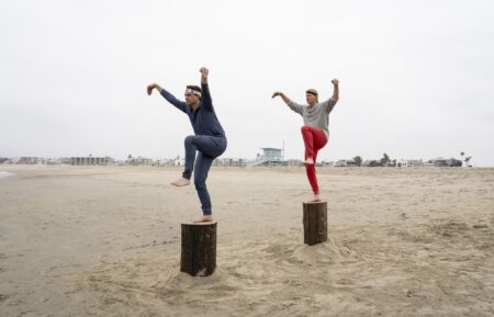 Ralph Macchio as Daniel LaRusso, William Zabka as Johnny Lawrence in Cobra Kai