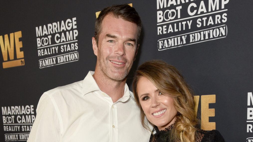 Ryan Sutter and Trista Sutter attend WE tv Celebrates The 100th Episode Of The 