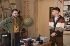 Charlie Day and Chris Perfetti in 'Abbott Elementary's crossover with 'It's Always Sunny in Philadelphia'