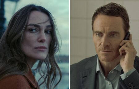 Keira Knightley in 'Black Doves,' and Michael Fassbender in 'The Agency'