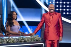 Sherri Shepherd and Steve Harvey in 'Celebrity Family Feud'