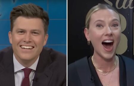 Colin Jost and Scarlet Johansson