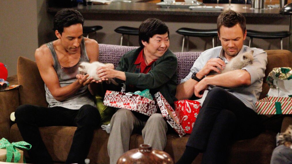 Danny Pudi, Ken Jeong, and Joel McHale in 'Community'